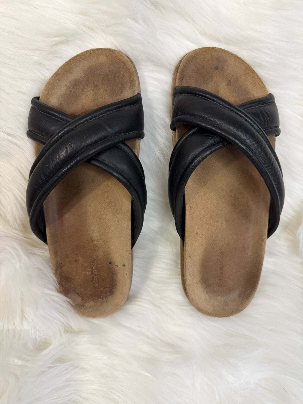 Arianna Puffy Strap Slide Sandal - Sustainable Shoes